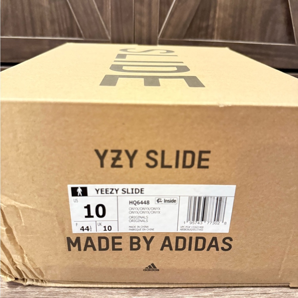 adidas Yeezy Slide 'Onyx' Black Men's HQ6448 Size 10
